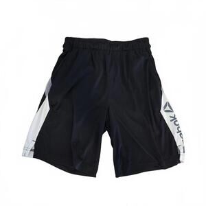 Reebok Boy's Athletic Shorts Black with White and Gray Accents Size S